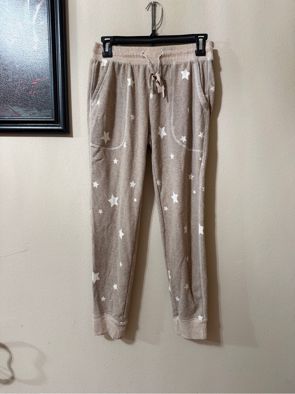 Live Love Lounge By Karen Beige Star Pants